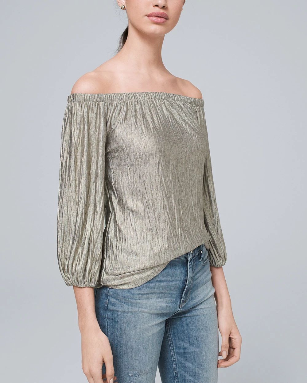 White house black market off the shoulder top on sale